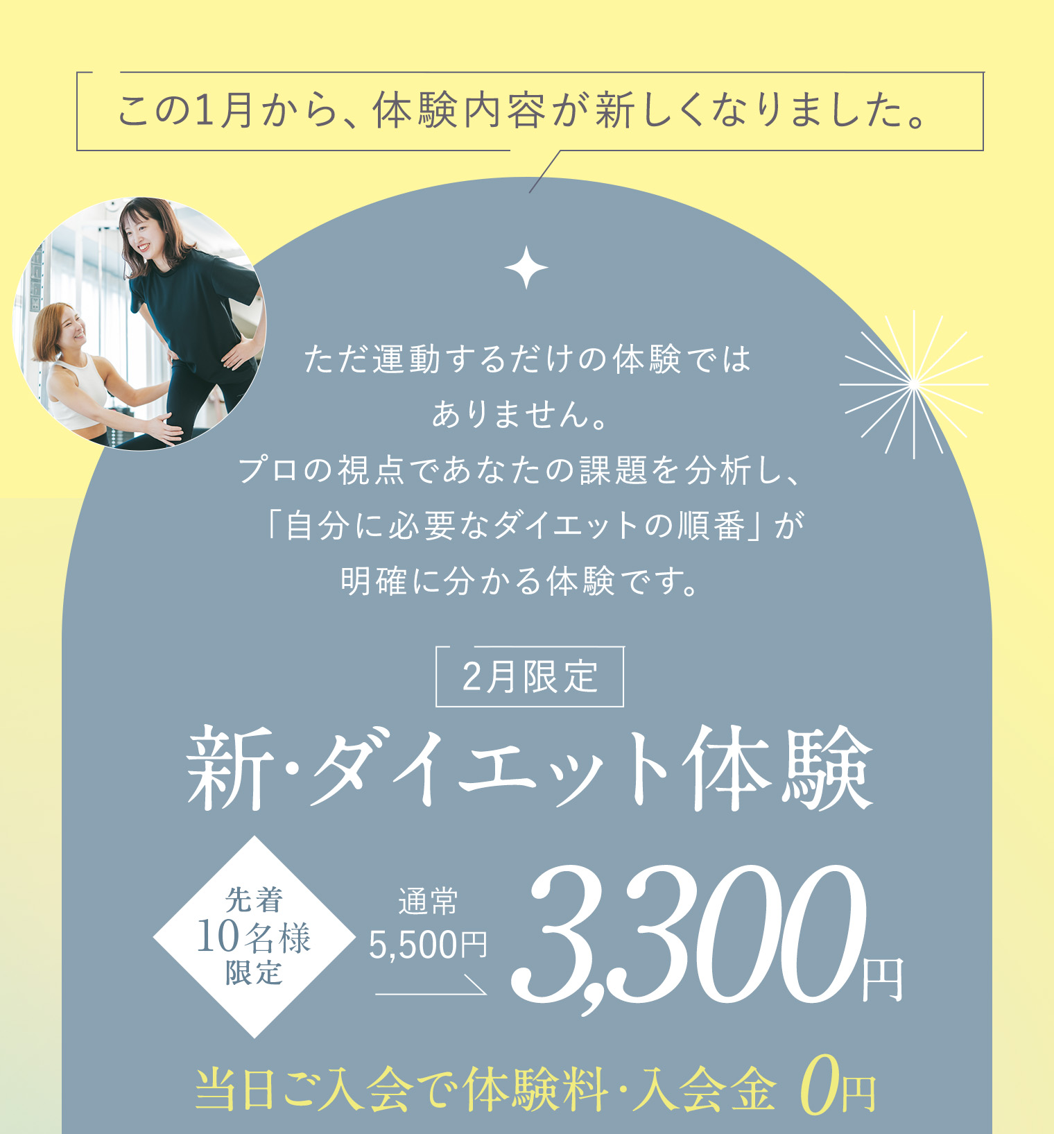 MUSE FIT でできることパーソナルトレーニング/美脚/痩身エステ/姿勢 体のバランス調整