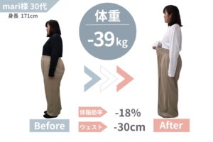 健康的に−39kg！ズボラな私が食事と筋トレで変わった